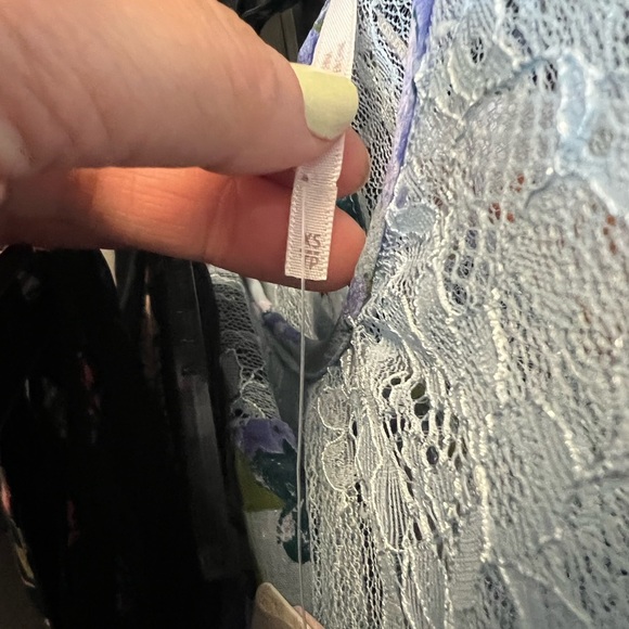 ✅New! Free People Daphne Blouse in Silver Blue Combo Top - Picture 4 of 4